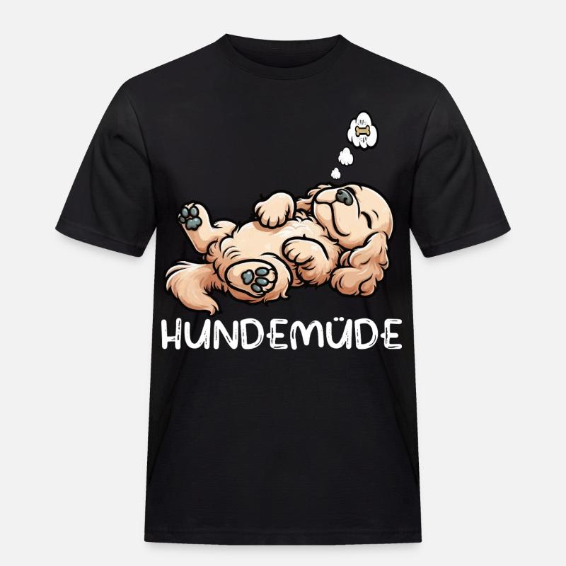Hundemüde Cocker Spaniel Cockerhund Cockerbesitzer - Männer Workwear T-Shirt - Schwarz