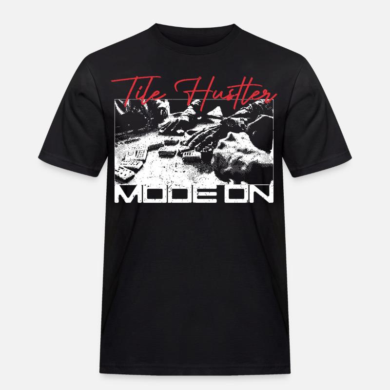 Domino Tile Hustler Mode On - Men's Workwear T-Shirt - black