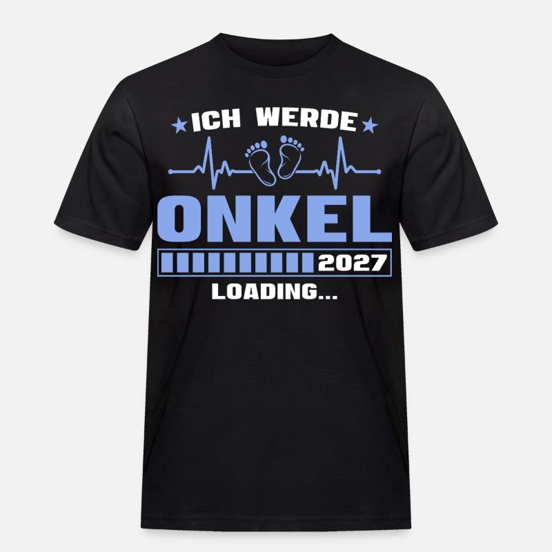 Ich werde Onkel 2027 – Werdender Onkel - Männer Workwear T-Shirt - Schwarz