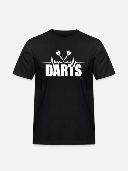 Darts heartbeat darts darts player - Men's Workwear T-Shirt - black