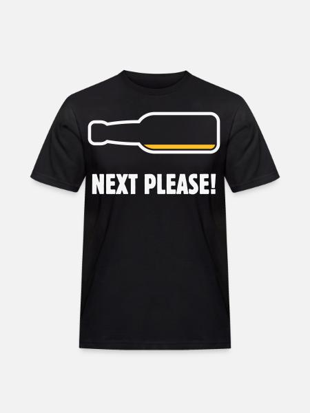 Next Please! (Beer / Beer / NEG 2C) - Men's Workwear T-Shirt - black