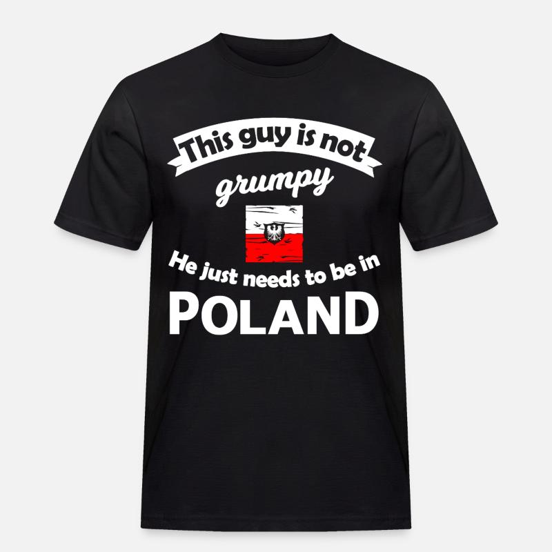 Polen Not Grumpy Tee - T-shirt Workwear homme - noir
