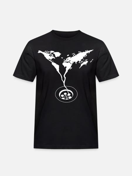 Das Ende der Welt (weiß) - Männer Workwear T-Shirt - Schwarz
