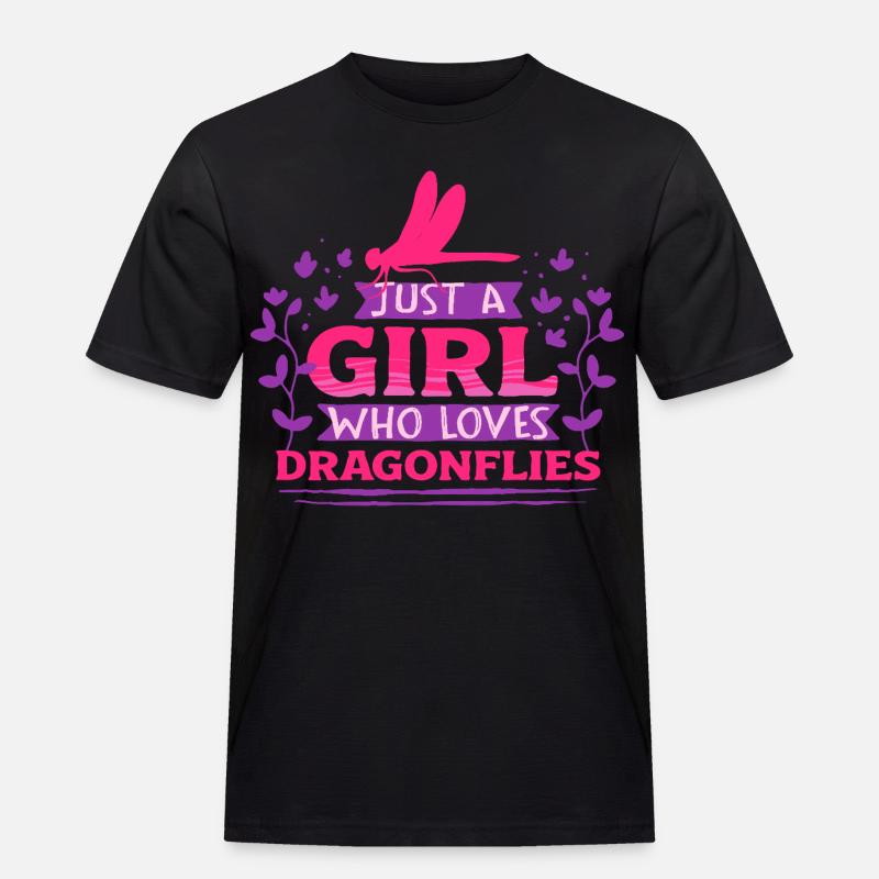 Libelle Libellen - Männer Workwear T-Shirt - Schwarz