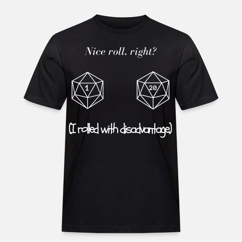 D20 DeD - Männer Workwear T-Shirt - Schwarz