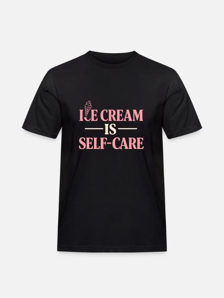 Eiscreme ist Selbstfürsorge - Men's Workwear T-Shirt - black