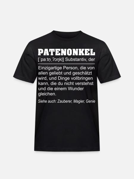Lustige Patenonkel Definition Geschenkidee - Männer Workwear T-Shirt - Schwarz