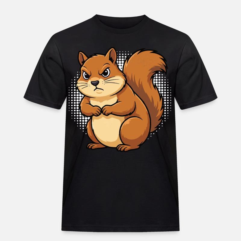 Eichhörnchen Eichhorn Eichhörnchenliebhaber Nager - Männer Workwear T-Shirt - Schwarz