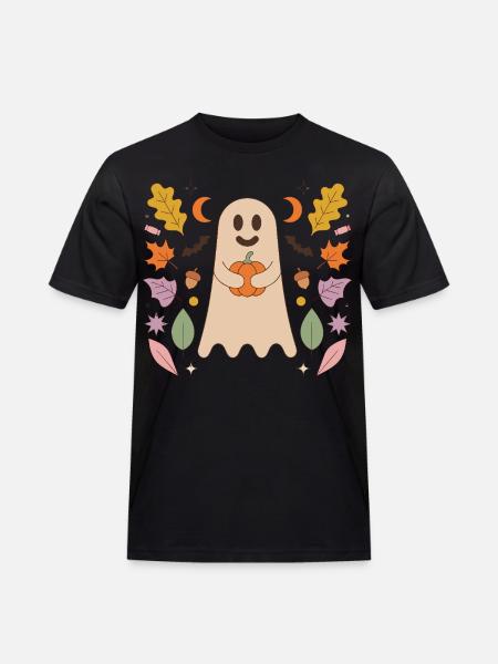 Pumpkin Hug Ghost - Men's Workwear T-Shirt - black