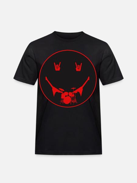 Rocker Drumset Silhouette Hands - Men's Workwear T-Shirt - black