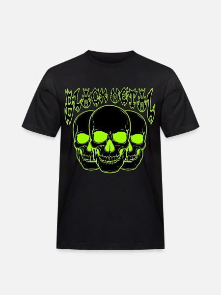 Neon Skull Trio Black Metal - Men's Workwear T-Shirt - black