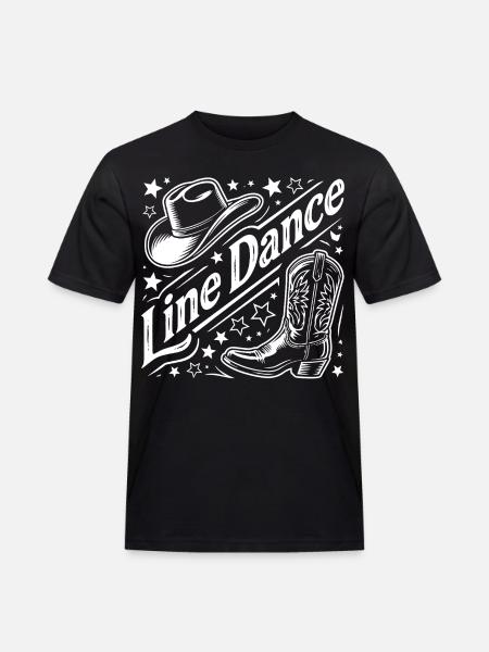 Line Dance Western Graphic - Men's Workwear T-Shirt - black