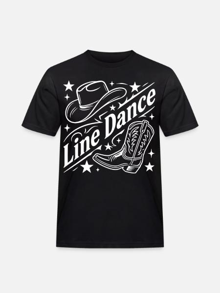 Line Dance Cowboy Flair - Men's Workwear T-Shirt - black