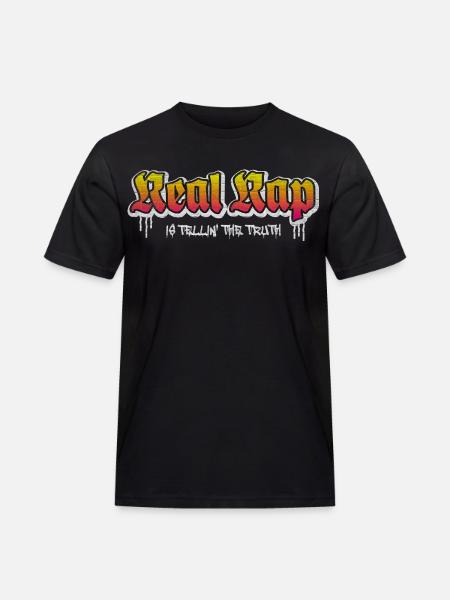 Real Rap - Männer Workwear T-Shirt - Schwarz