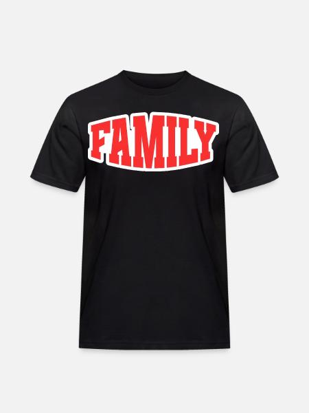 Family - Männer Workwear T-Shirt - Schwarz