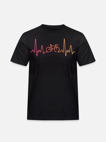 Sunset Cycling Heartbeat Cycling - Men's Workwear T-Shirt - black