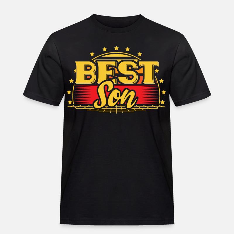 Sohn Geburt Junge Geschenkidee - Männer Workwear T-Shirt - Schwarz