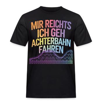 Achterbahn Freizeitpark Roller Coaster - Männer Workwear T-Shirt - Schwarz - Vorne - AI Model Male 178 light (178cm)