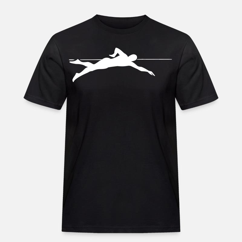 Dynamischer Sprinter Liniengrafik - Männer Workwear T-Shirt - Schwarz