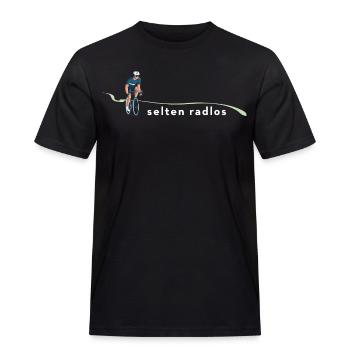 Selten Radlos – Rennrad Radsport Wortspiel Bike - Männer Workwear T-Shirt - Schwarz - Vorne - AI Model Male 178 light (178cm)