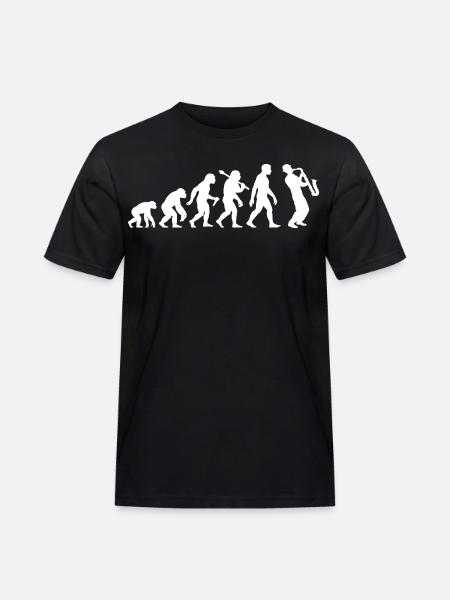 Saxophonist Evolution - Saxophone Jazz Musicians - Men's Workwear T-Shirt - black