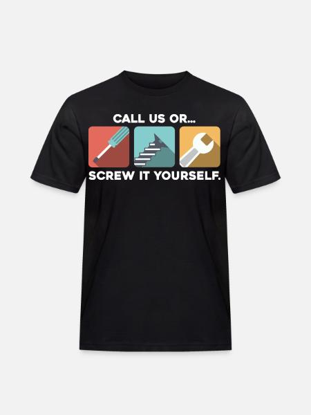 Handwerker - Männer Workwear T-Shirt - Schwarz
