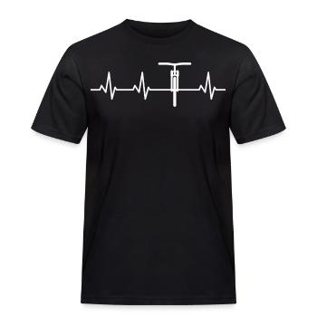 Vélo de montagne ECG Battement de cœur - T-shirt Workwear homme - noir - Devant - AI Model Male 178 light (178cm)
