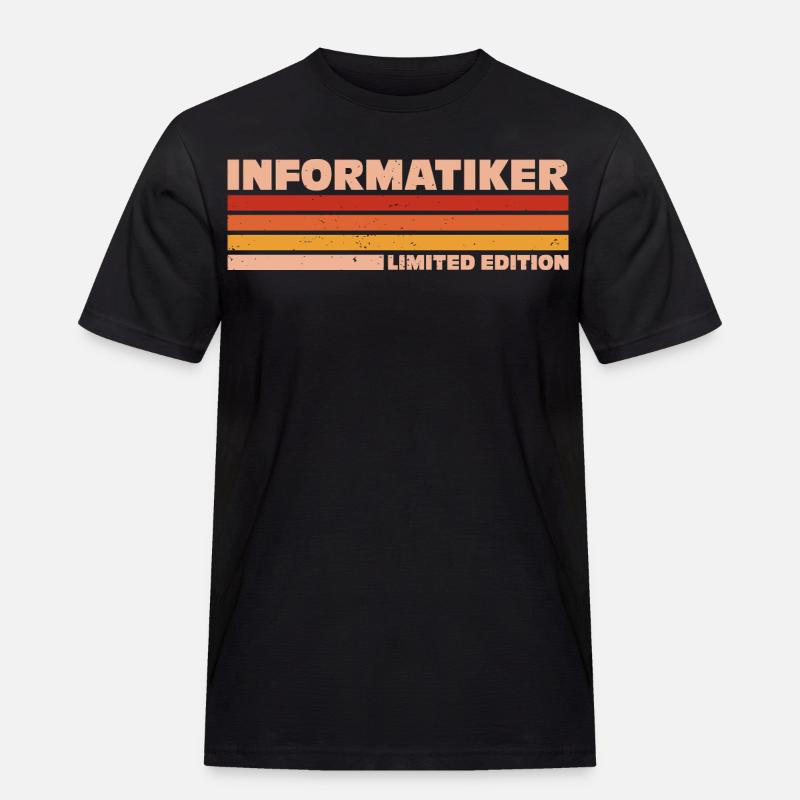 Informatiker Informatikerin Informatik - Männer Workwear T-Shirt - Schwarz