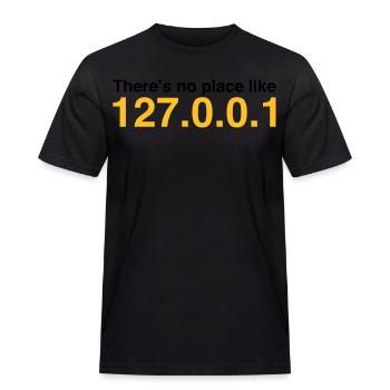 Humour nerd: A la maison, il est à son meilleur! - T-shirt Workwear homme - noir - Devant - AI Model Male 178 light (178cm)