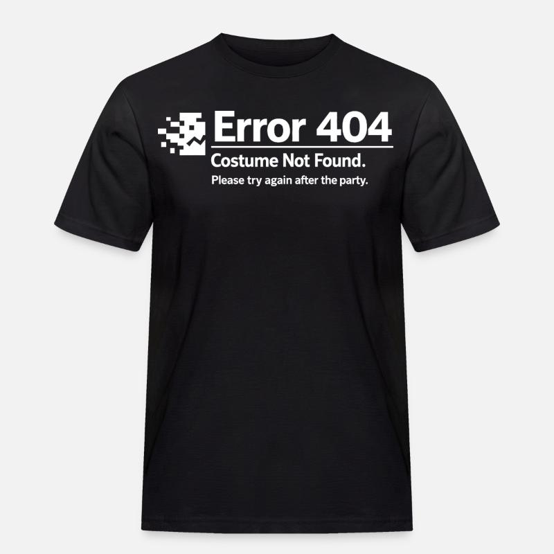 Error 404 Costume Not Found - Männer Workwear T-Shirt - Schwarz