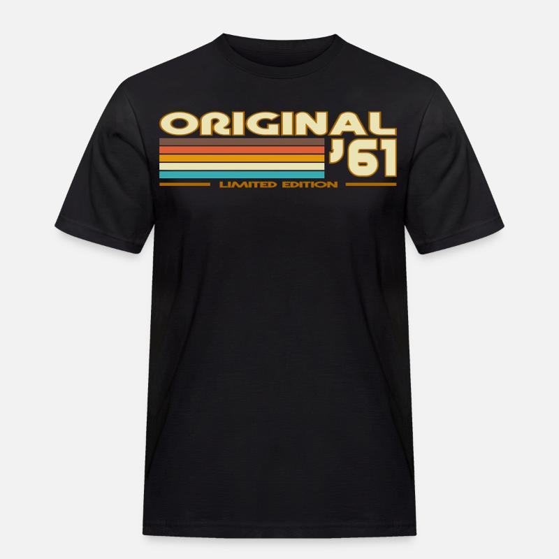 1961 - Männer Workwear T-Shirt - Schwarz