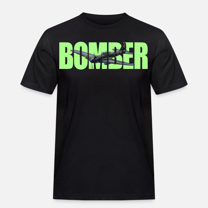 Bomber IL-2 - Männer Workwear T-Shirt - Schwarz