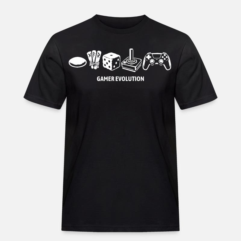 Controller Evolution | Gamer - Männer Workwear T-Shirt - Schwarz