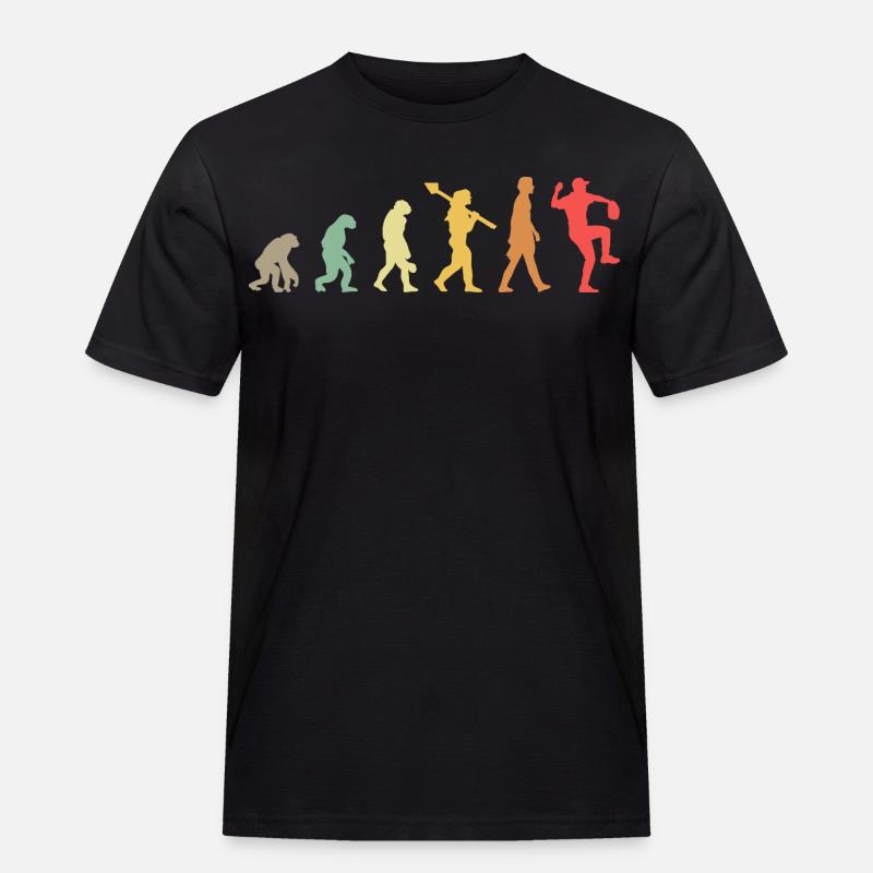 Baseball Evolution - Männer Workwear T-Shirt - Schwarz