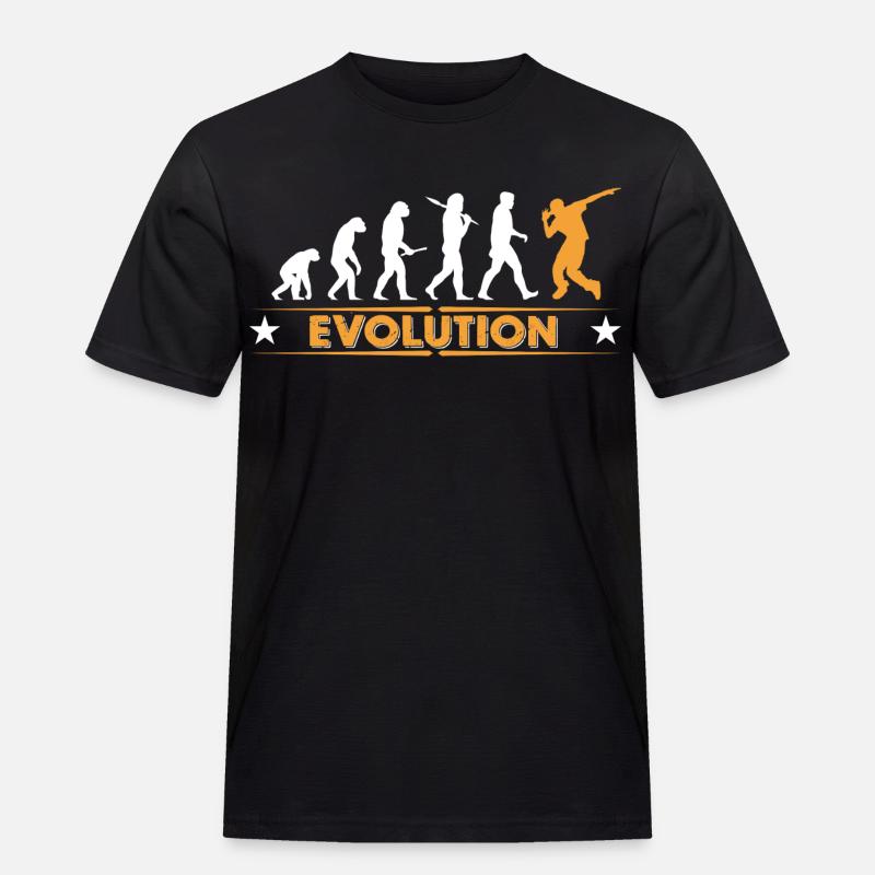 HipHop Breakdance Evolution - orange/weiss - Männer Workwear T-Shirt - Schwarz