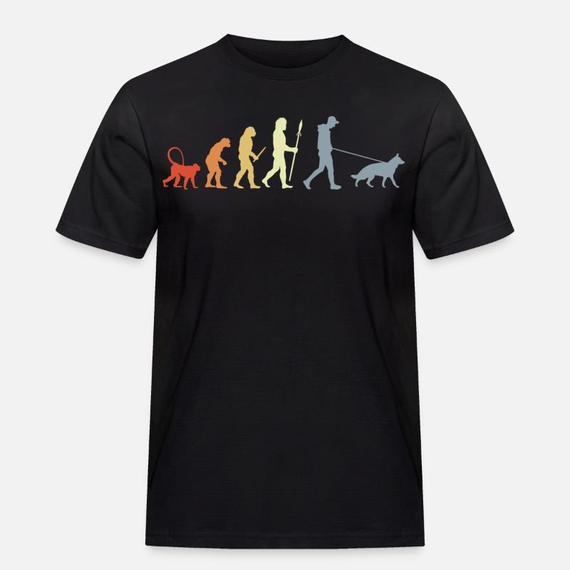 German Shepherd Owner Evolution - Men's Workwear T-Shirt - black