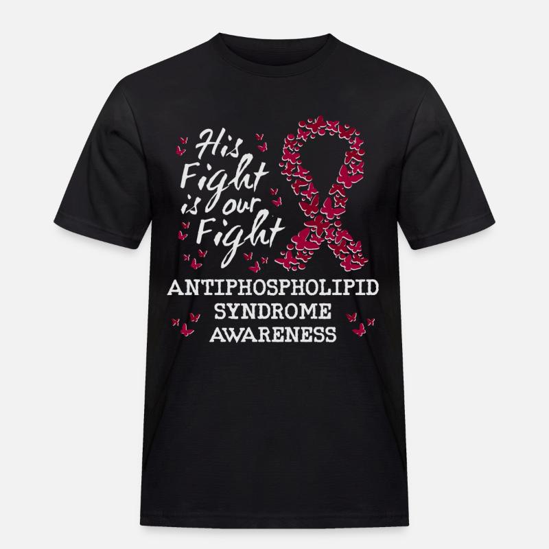 Antiphospholipid Syndrom Bewusstsein - Männer Workwear T-Shirt - Schwarz