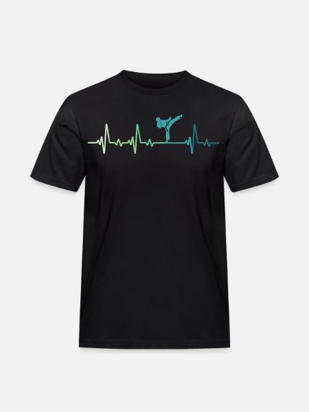 Karate Kara-Te Heartbeat Karate - Men's Workwear T-Shirt - black