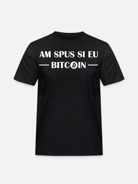 Bitcoin and hodler - Männer Workwear T-Shirt - Schwarz
