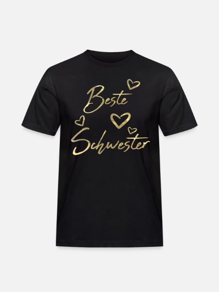 Beste Schwester - Männer Workwear T-Shirt - Schwarz