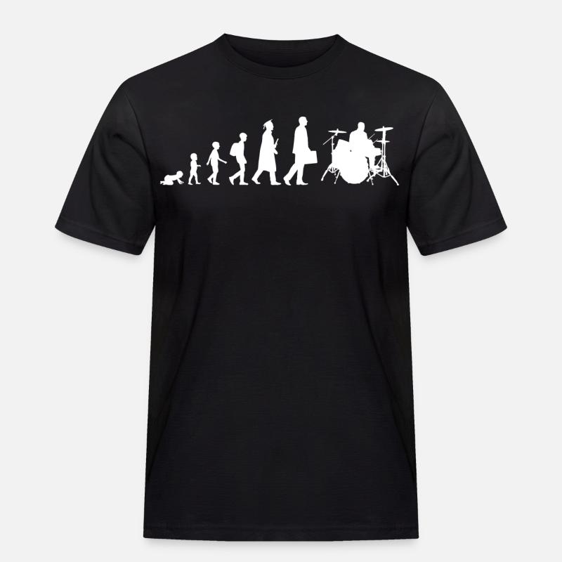 Drummer Evolution - Men's Workwear T-Shirt - black