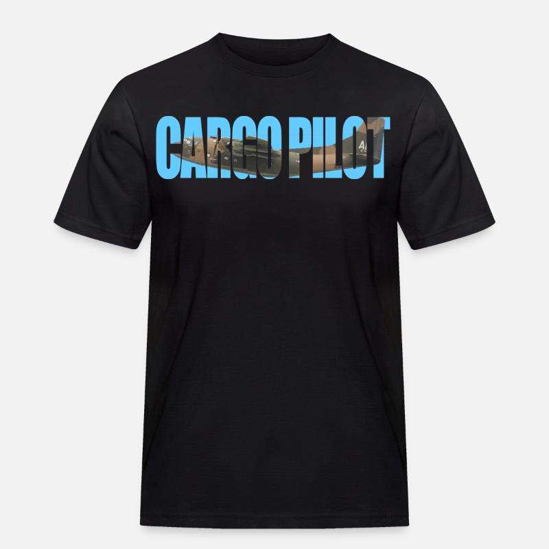 Cargo pilot C-123 - Männer Workwear T-Shirt - Schwarz