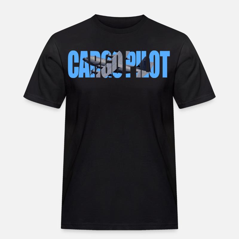 Cargo Pilot C-130 - Männer Workwear T-Shirt - Schwarz