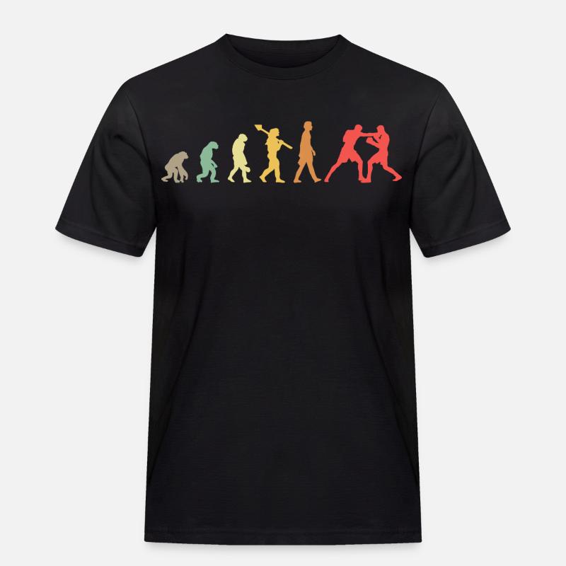 Boxing Evolution Boxing Development Retro - Men's Workwear T-Shirt - black