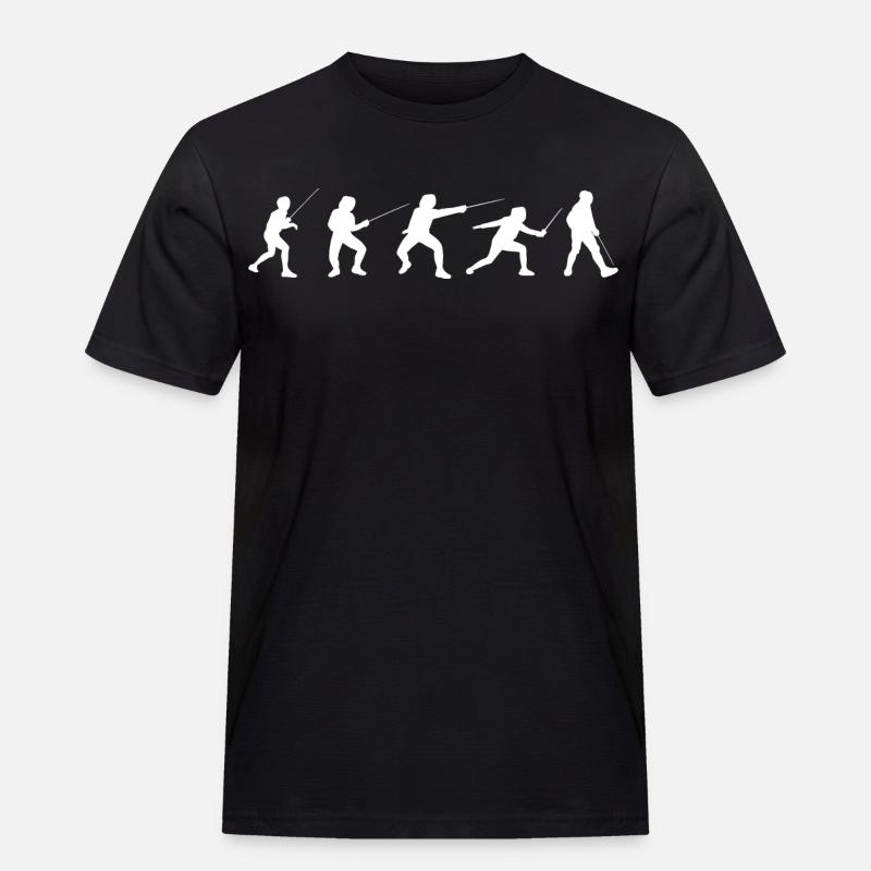 Fechttechniken - Männer Workwear T-Shirt - Schwarz