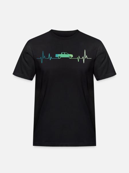 Pick-up heartbeat off-road car - Men's Workwear T-Shirt - black