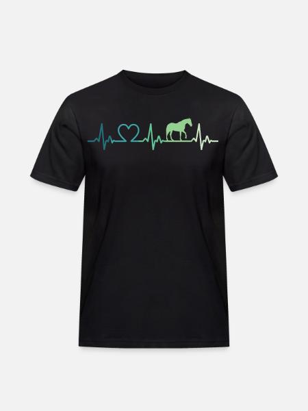 Mein Pferd, Herzschlag, Pferde, - Männer Workwear T-Shirt - Schwarz