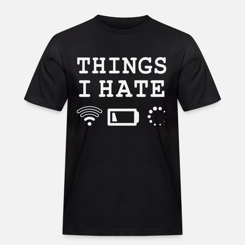 Things I hate - Men's Workwear T-Shirt - black