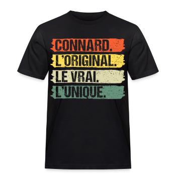 Connard l' original le vrai humour cadeau vintage - T-shirt Workwear homme - noir - Devant - AI Model Male 178 light (178cm)