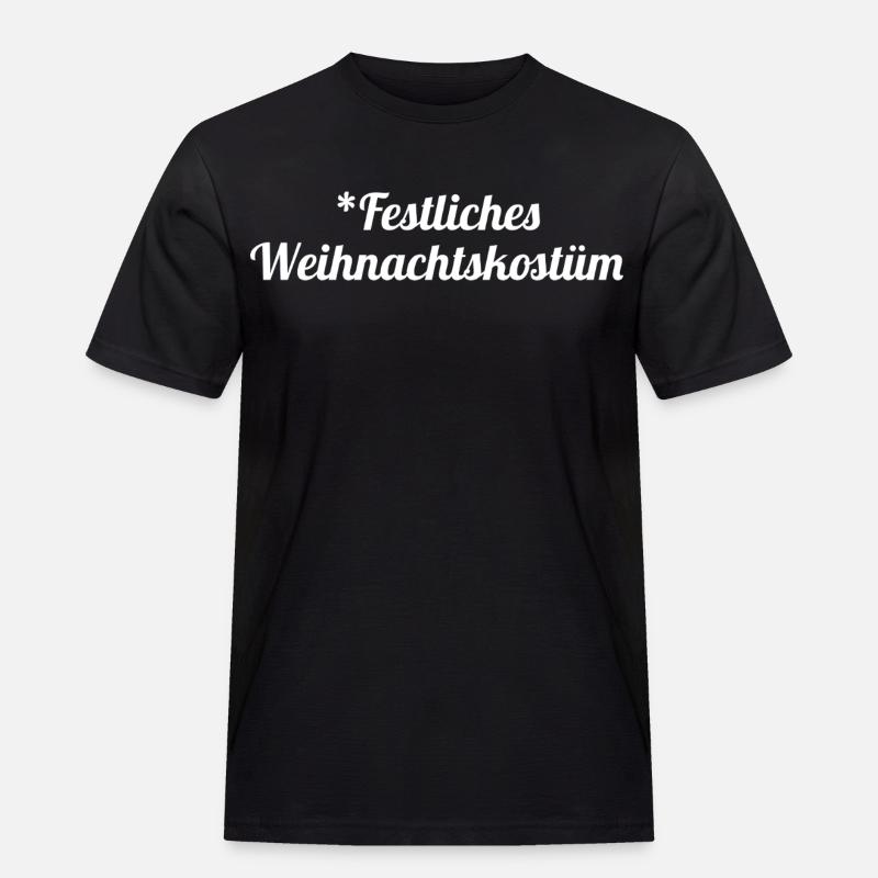 Festliches Weihnachtskostüm - Männer Workwear T-Shirt - Schwarz